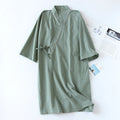 Peignoir homme coton carreaux verts