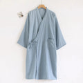 Peignoir homme coton bleu clair
