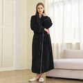 Peignoir femme polaire noir