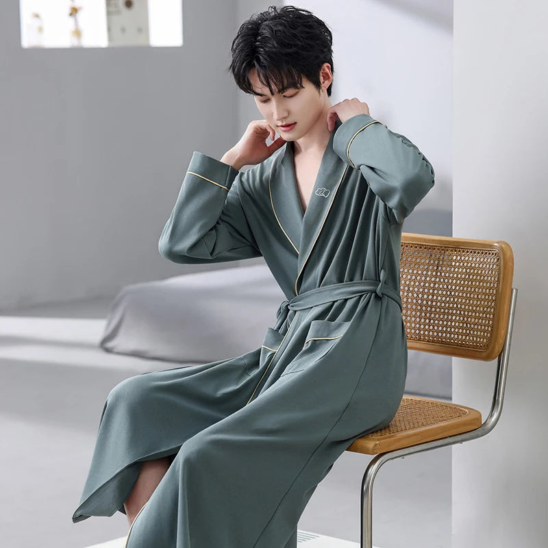 Peignoir en coton homme - Vert