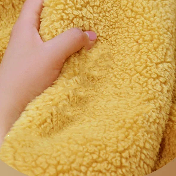 Peignoir homme polaire jaune