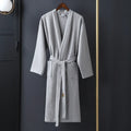 Peignoir homme nid d'abeille gris clair