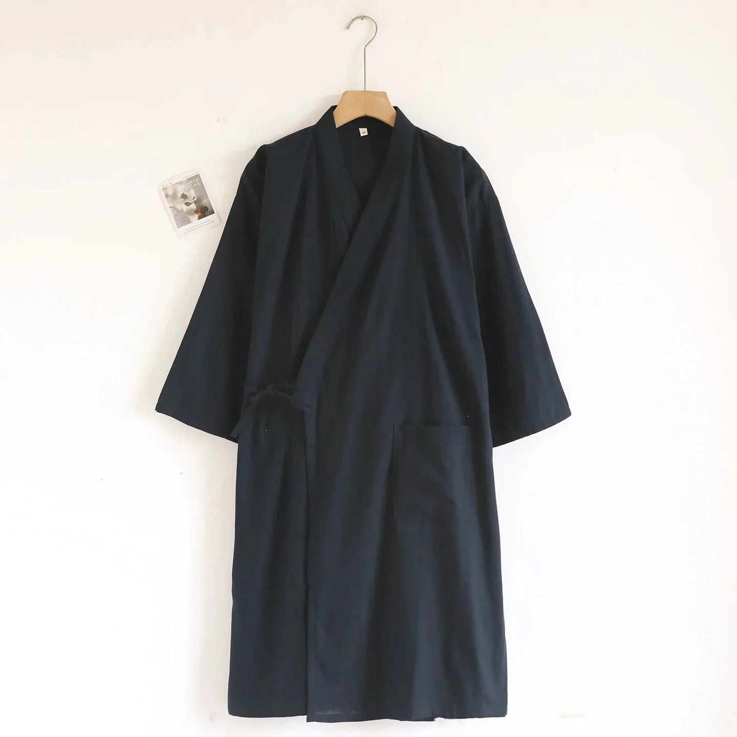 Peignoir homme coton noir