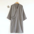 Peignoir homme coton gris