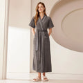 Peignoir Femme Été | Gris Foncé en Éponge