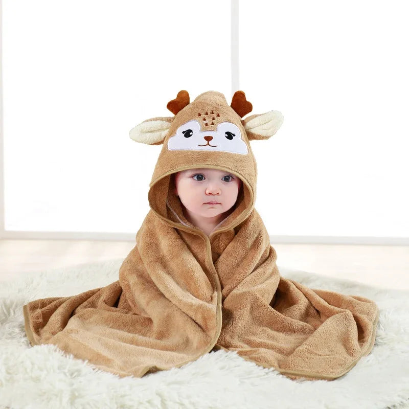 Cape de bain bébé faon