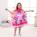 Cape de bain enfant princesse rose