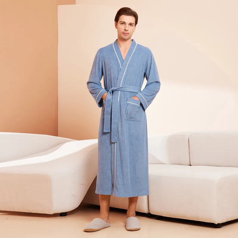 Peignoir Homme Éponge | Bleu Ciel