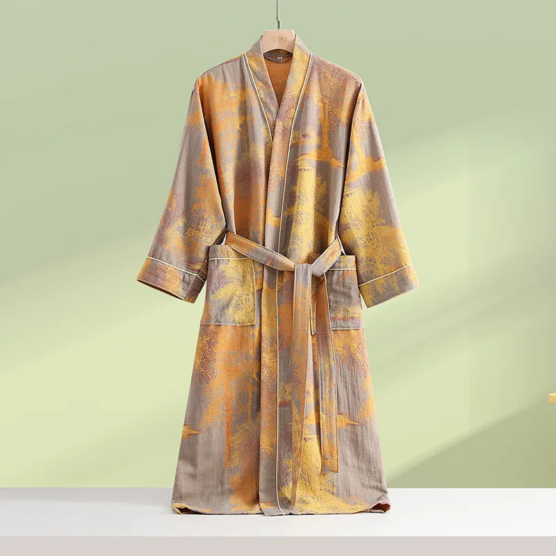 Peignoir femme coton imprimé