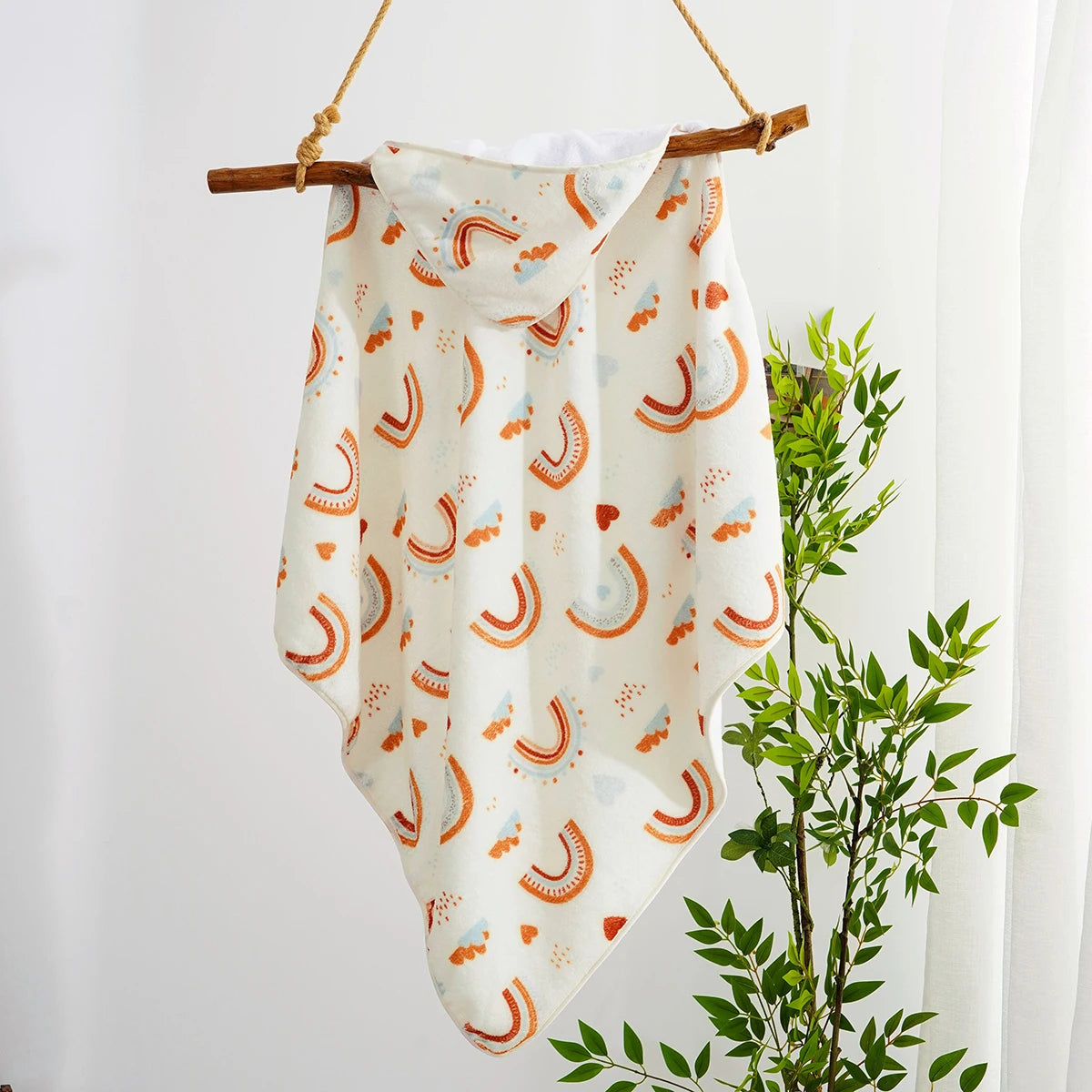 Cape de bain bébé arc-en-ciel