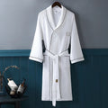 Peignoir homme nid d'abeille blanc