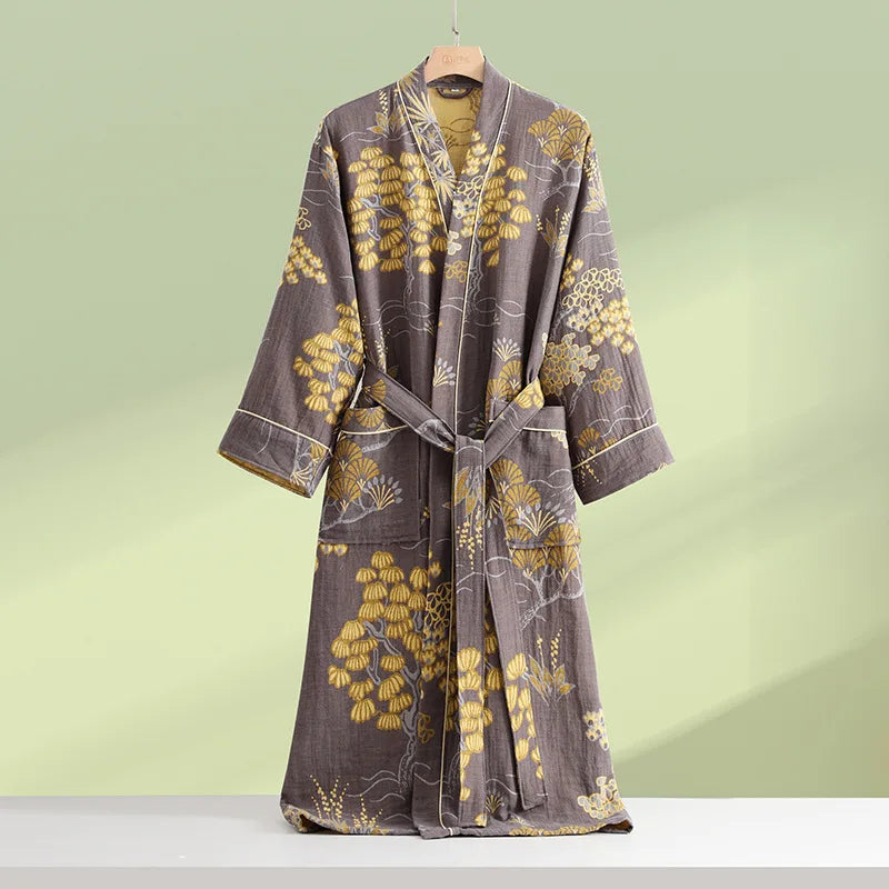 Peignoir femme coton imprimé automne