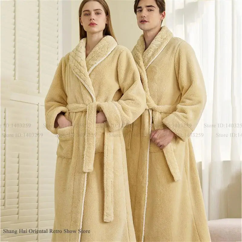 Peignoir femme polaire jaune clair
