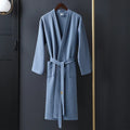 Peignoir homme nid d'abeille bleu clair