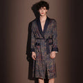 Peignoir Homme Satin Bleu | Luxe