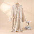 Peignoir homme coton beige