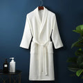 Peignoir femme nid d'abeille blanc
