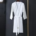 Peignoir homme nid d'abeille blanc
