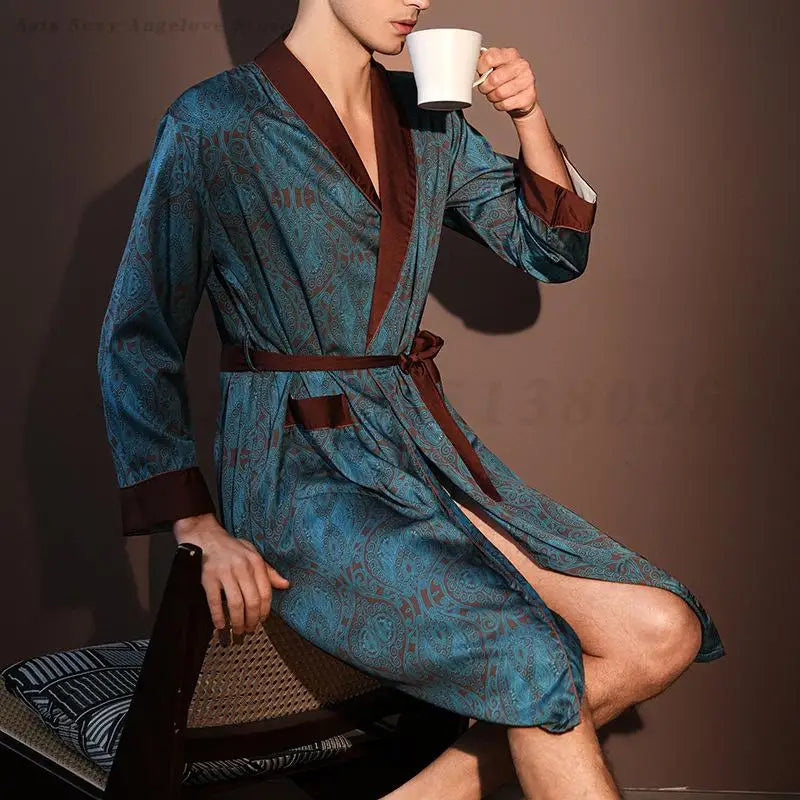 Peignoir Homme en Satin | Motifs