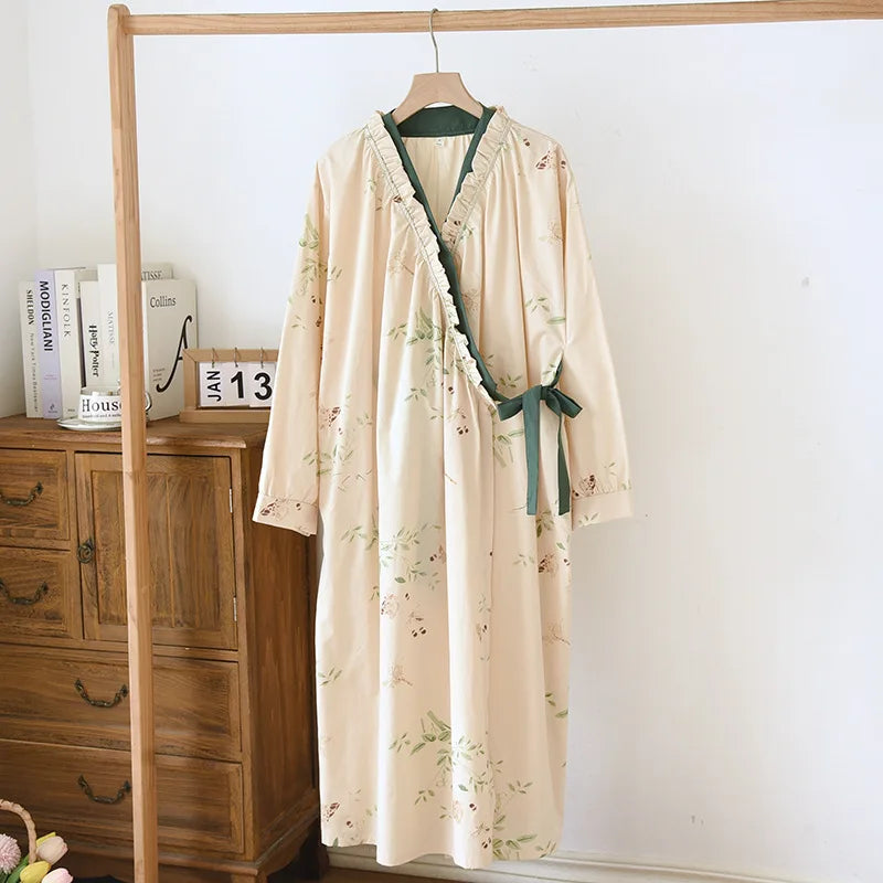 Robe de Chambre Femme | Coton Fleuri