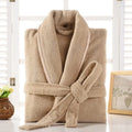 Peignoir femme et homme éponge beige sable