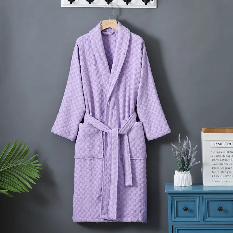 Peignoir femme éponge violet