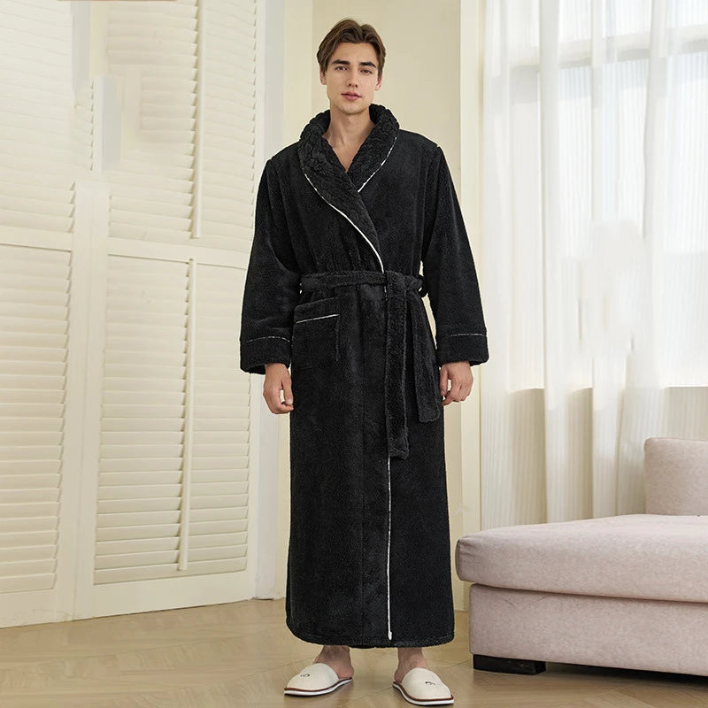 Peignoir homme polaire noir