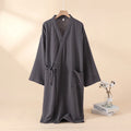 Peignoir homme coton gris