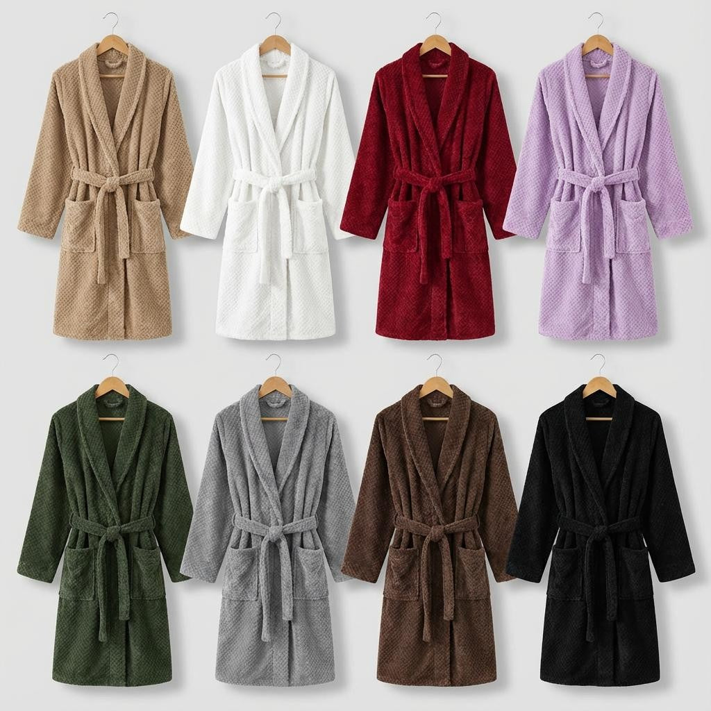 Peignoir femme polaire douce – couleur unie