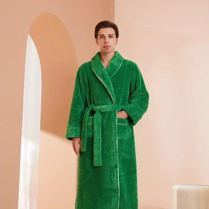 Peignoir homme polaire vert