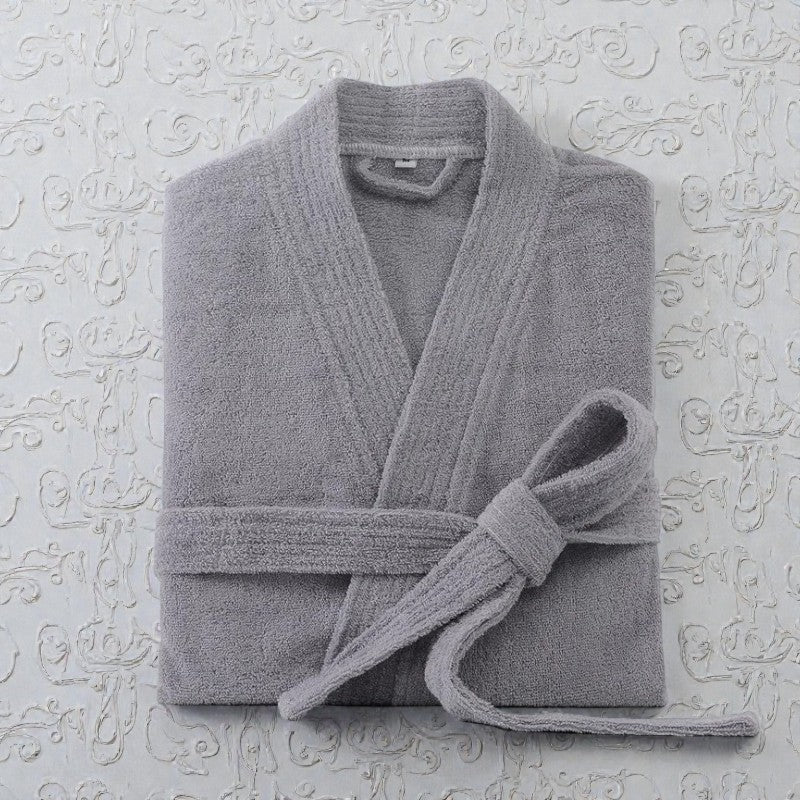 Peignoir de bain en éponge homme - Gris