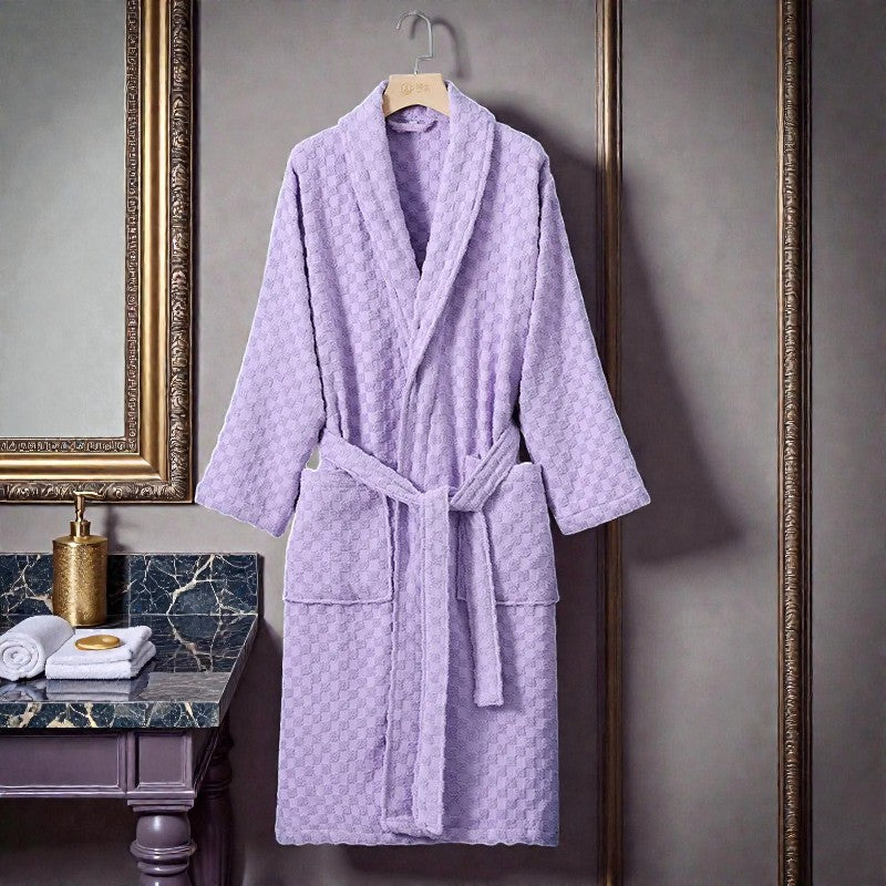Peignoir femme éponge violet