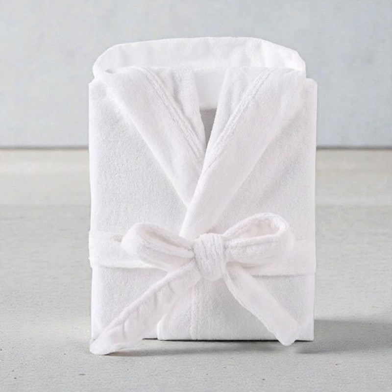Peignoir éponge homme - Blanc à capuche