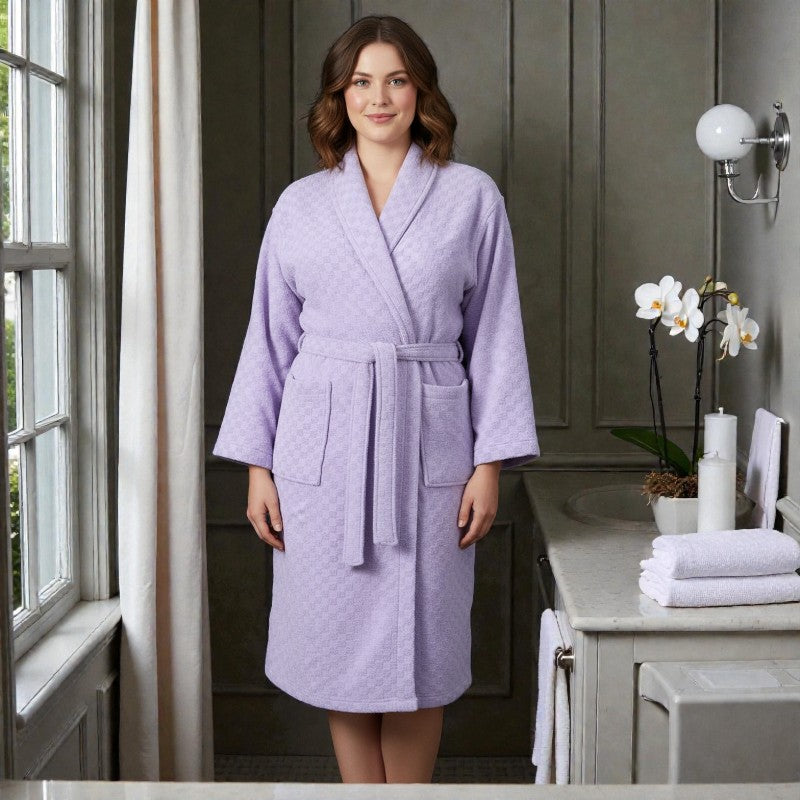 Peignoir femme éponge violet