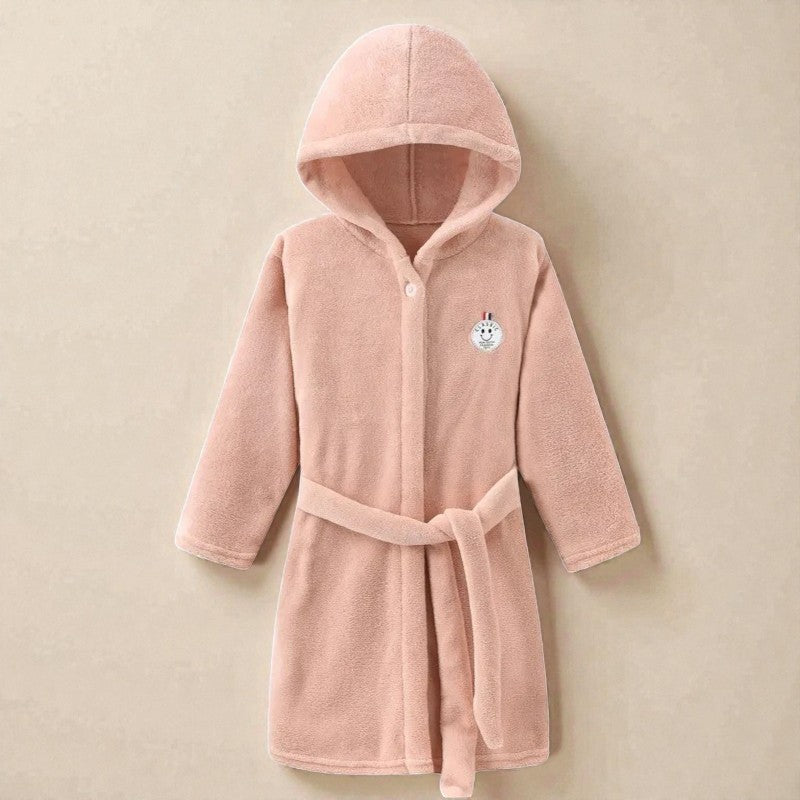 Peignoir enfant polaire à capuche