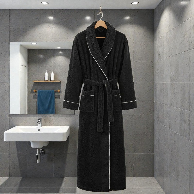 Peignoir homme polaire noir