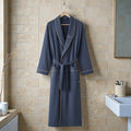 Peignoir homme été coton bleu