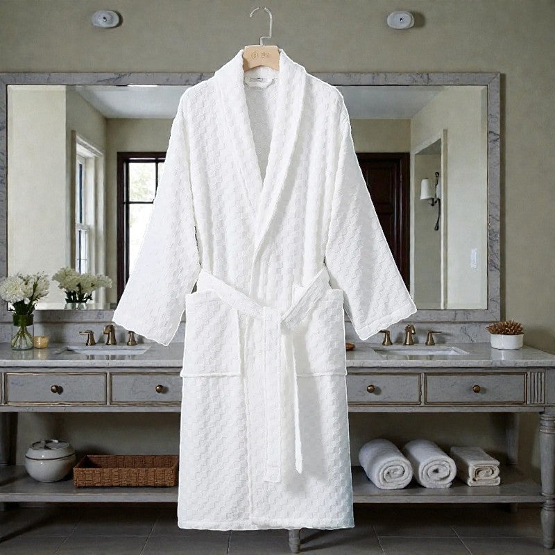 Peignoir femme éponge blanc