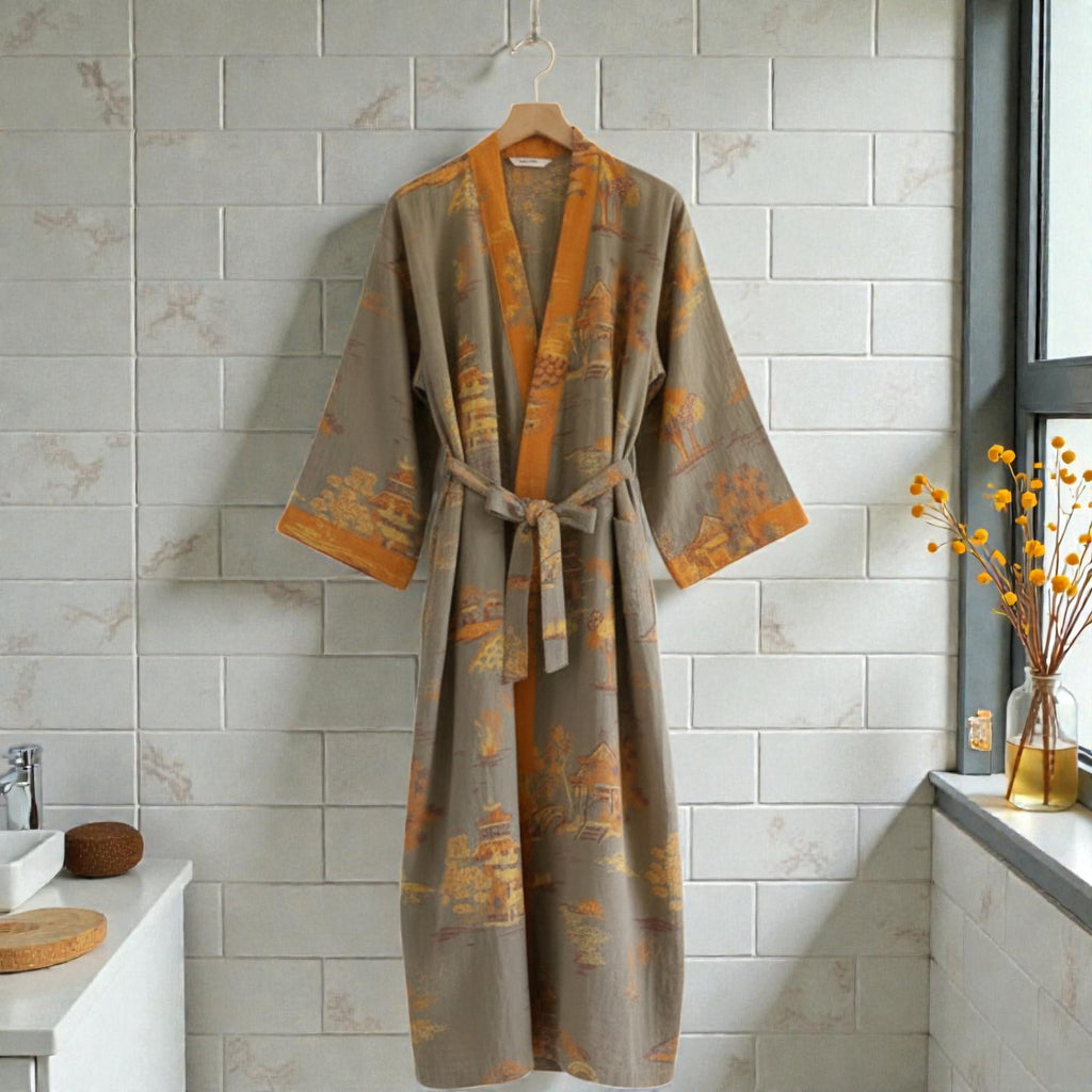 Peignoir homme coton jacquard orce