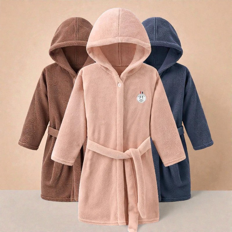 Peignoir enfant polaire à capuche