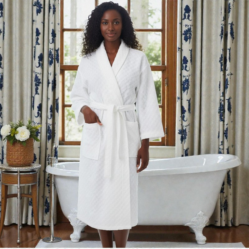 Peignoir femme éponge blanc