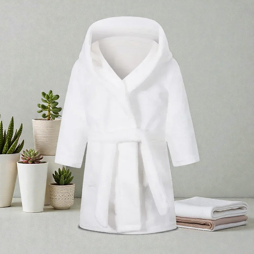 Peignoir enfant polaire uni-couleur
