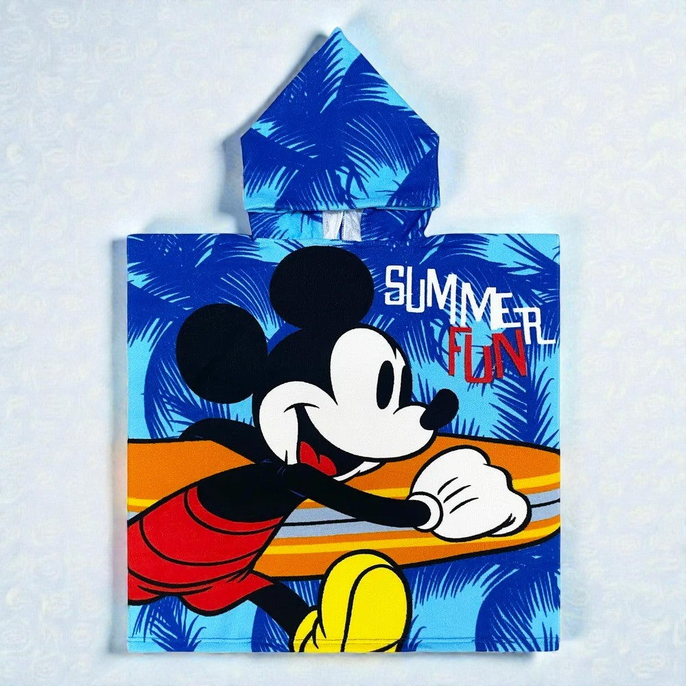 Cape de bain enfant Mickey bleu