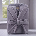 Peignoir de bain homme éponge - Gris à capuche