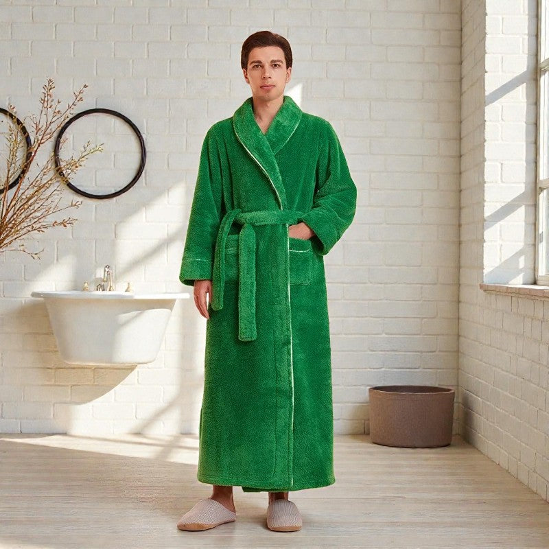 Peignoir homme polaire vert