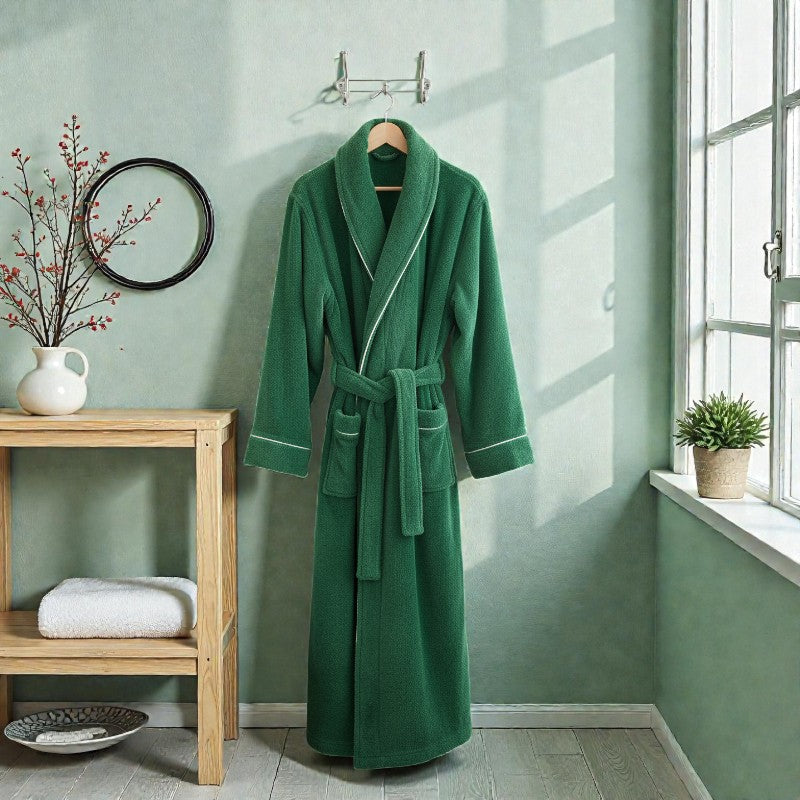 Peignoir homme polaire vert
