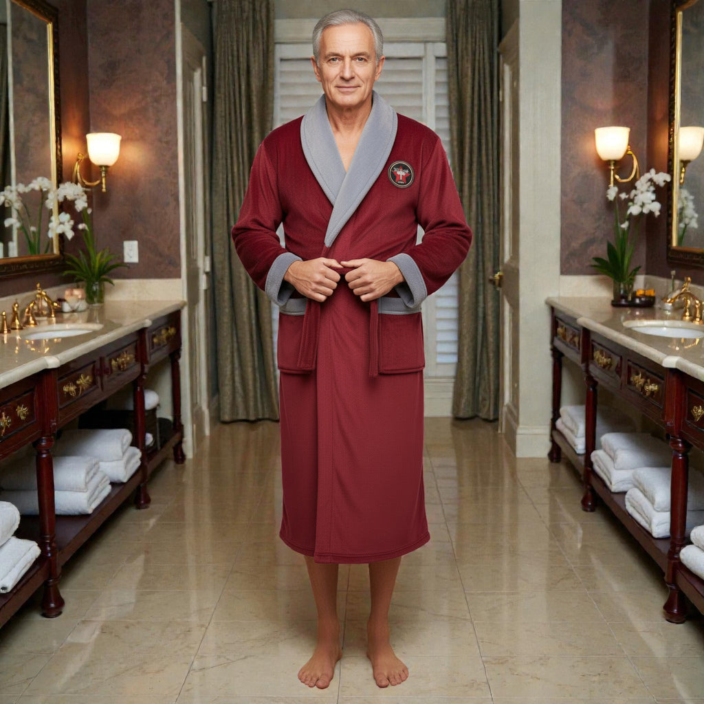 Peignoir polaire homme - Bordeaux