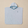 Cape de bain enfant en mousseline bleu clair