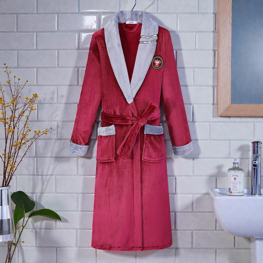 Peignoir polaire homme - Bordeaux