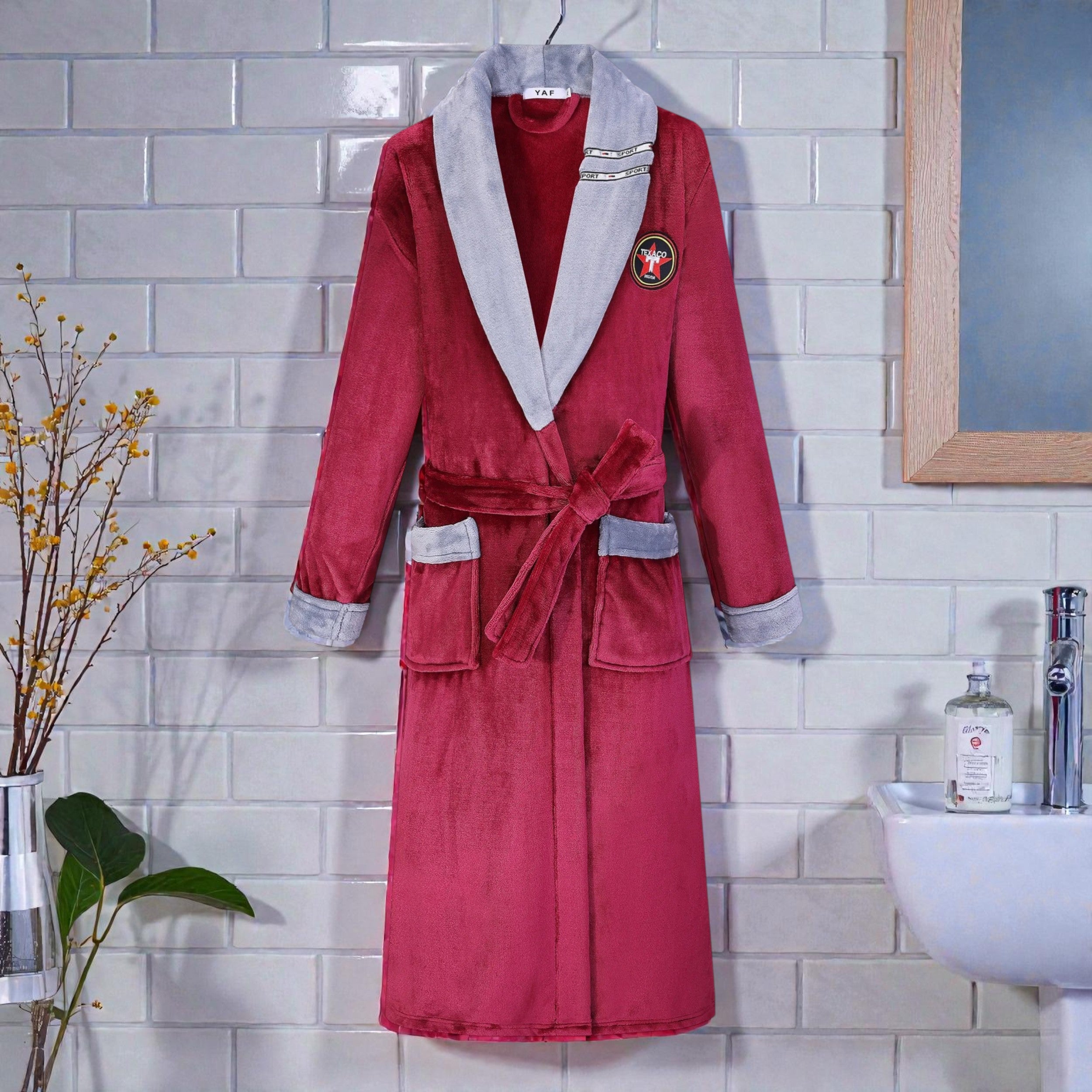 Peignoir polaire homme - Bordeaux